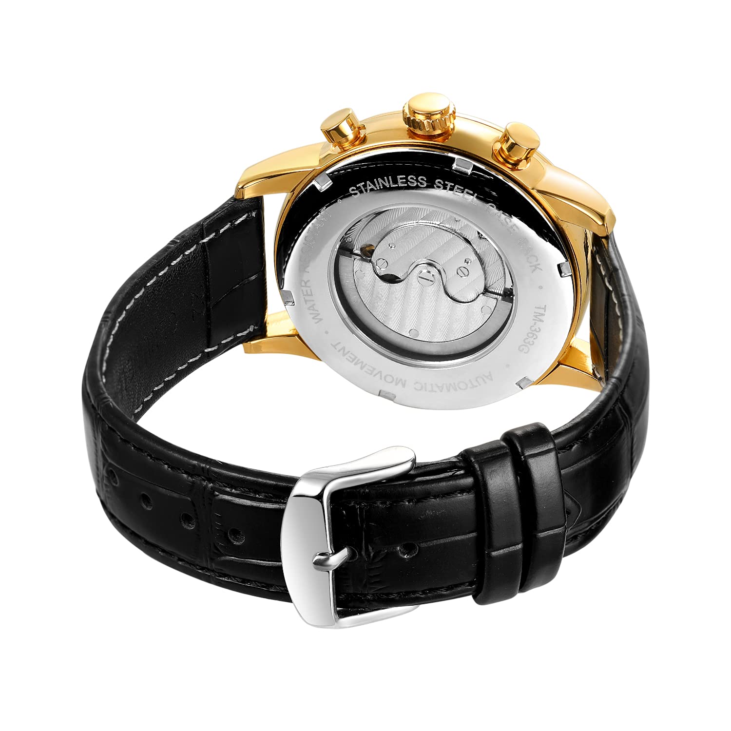 FORSINING Men Automatic Watch Power Reserve Date Display Fashion Mechanical Wristwatch - View 3 of 6