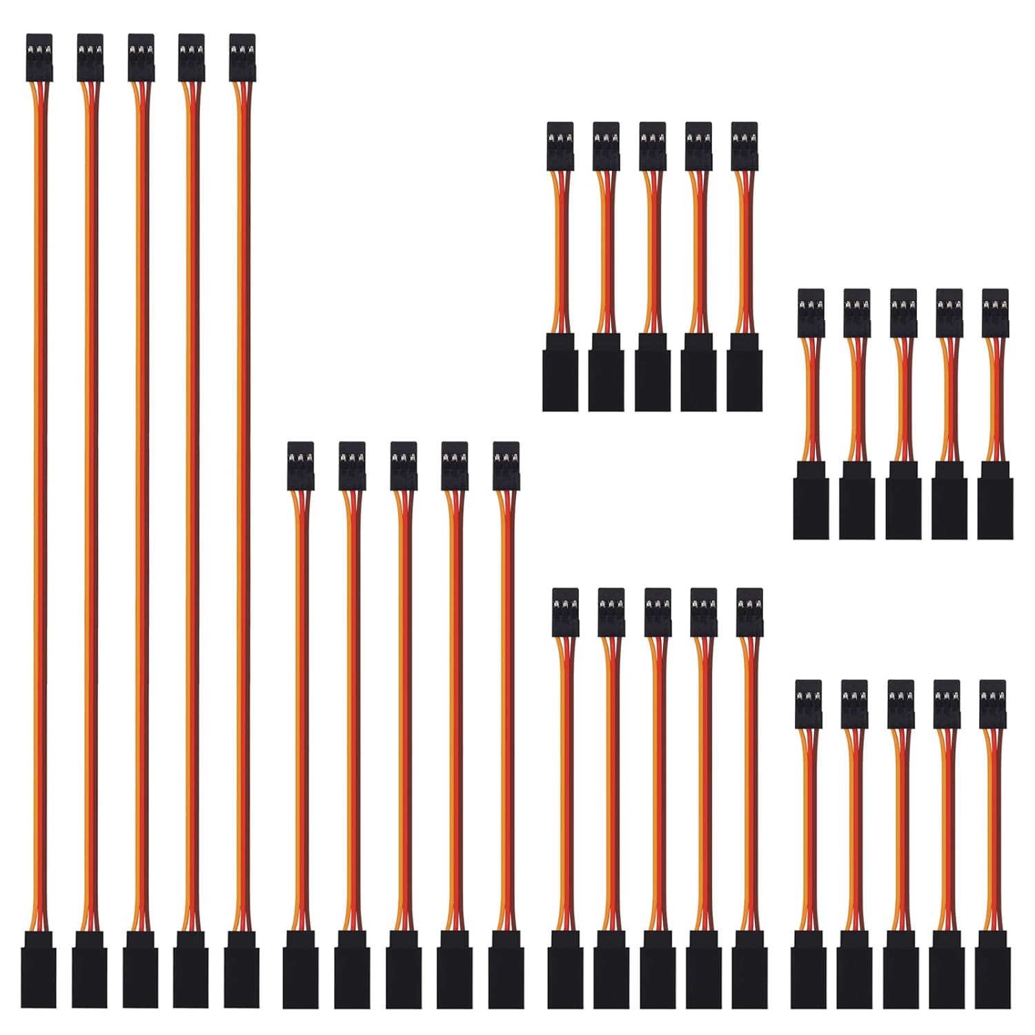 ACEIRMC ACEIRMC 10pcs 3Pin Servo Extension Cable Cord Female to Male Connector for RC Car Airplanes Remote Control 10cm - View 6 of 8