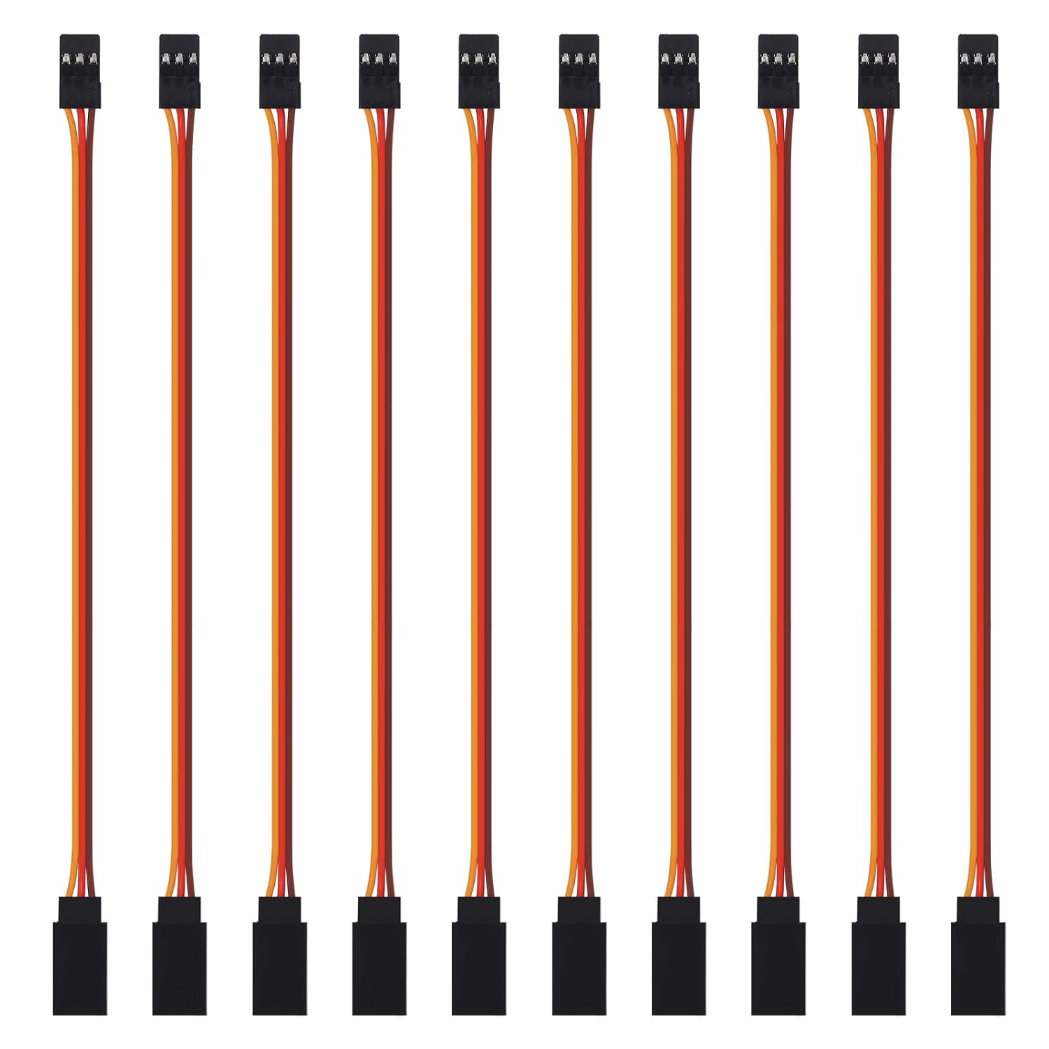 ACEIRMC ACEIRMC 10pcs 3Pin Servo Extension Cable Cord Female to Male Connector for RC Car Airplanes Remote Control 10cm - View 7 of 8