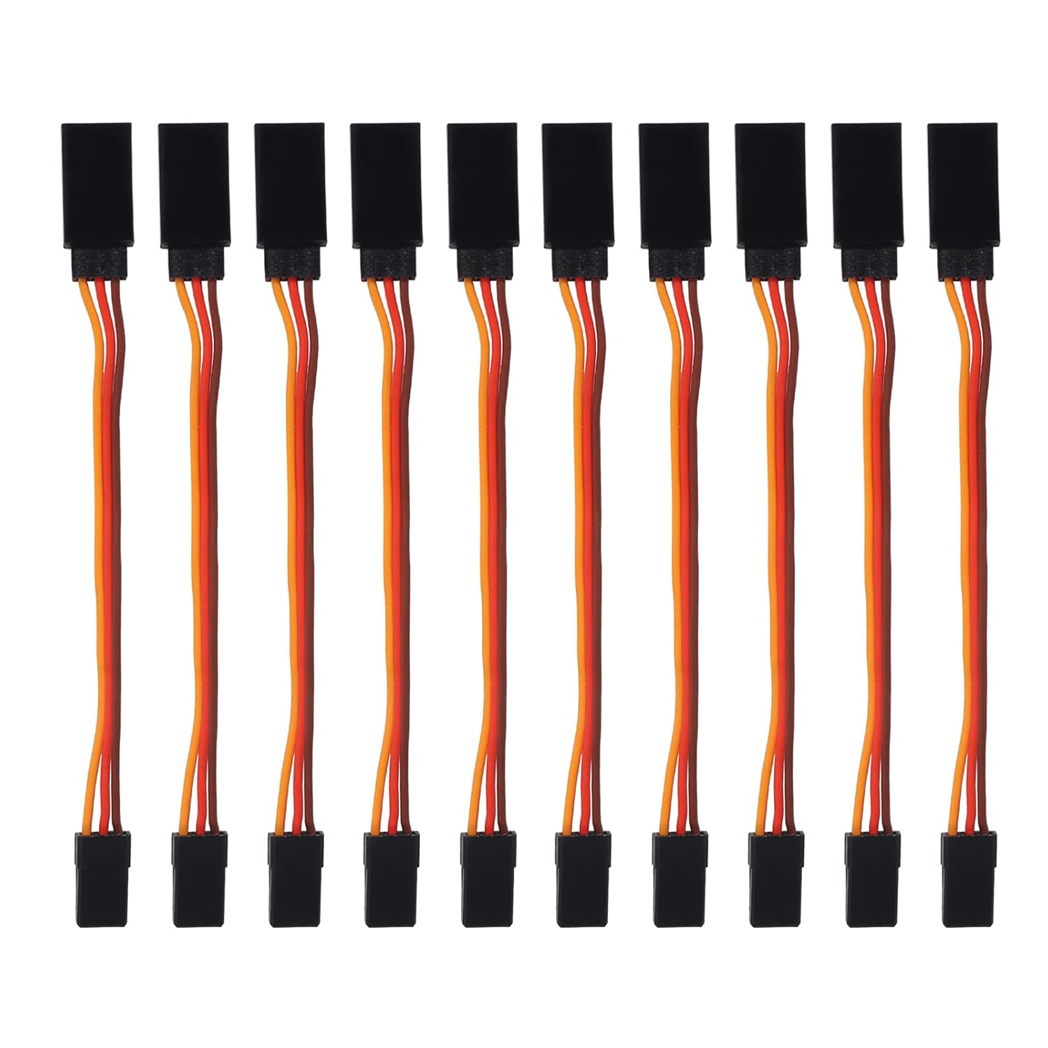 ACEIRMC 10pcs 3Pin Servo Extension Cable Cord Female to Male Connector for RC Car Airplanes Remote Control 10cm