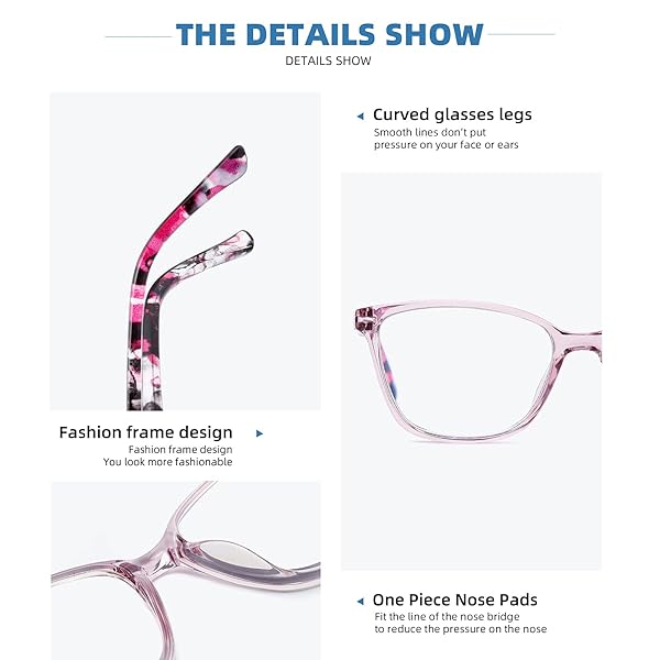 JAWSOCK JAWSOCK 4 Pack Blue Light Blocking Reading Glasses for Men and Women Fashion Square Anti Eyestrain Eyeglasses 4.0x - View 4 of 7