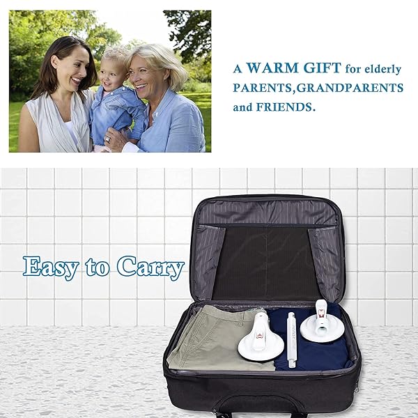 HEINSY HEINSY 19inch Suction Shower Grab Bar Portable Handle with Strong Hold Suction Cup for Bathroom Max Capacity 300lb - View 7 of 11