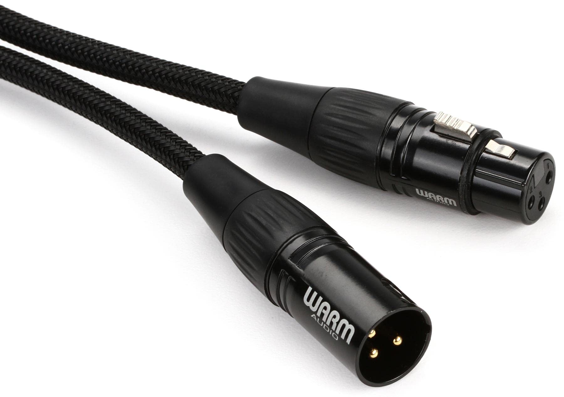 Warm Audio Premier Series 20 Foot XLR Female to Male Microphone Cable Black Gold