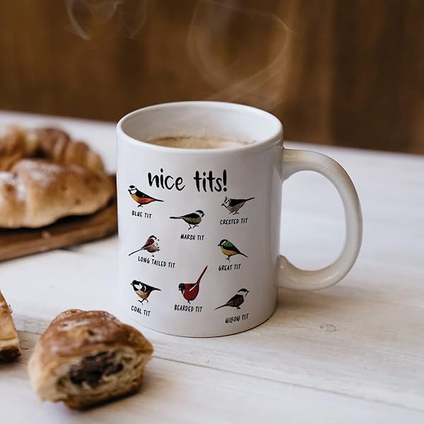 Jigfoxy Jigfoxy Nice Tits Bird Mug Funny Coffee Mugs for Bird Lovers 11 Oz Gift for Men and Women - View 6 of 9