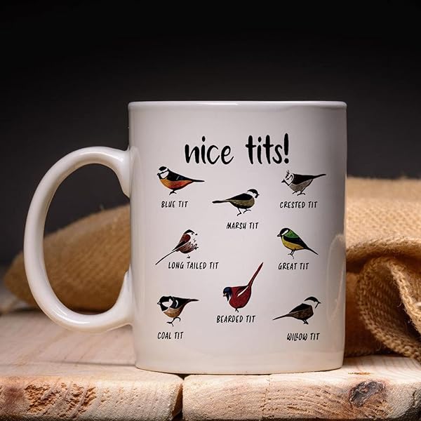 Jigfoxy Jigfoxy Nice Tits Bird Mug Funny Coffee Mugs for Bird Lovers 11 Oz Gift for Men and Women - View 8 of 9