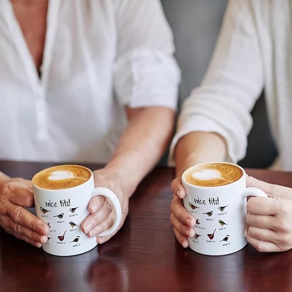 Jigfoxy Jigfoxy Nice Tits Bird Mug Funny Coffee Mugs for Bird Lovers 11 Oz Gift for Men and Women - View 9 of 9