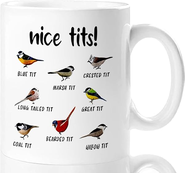 Jigfoxy Jigfoxy Nice Tits Bird Mug Funny Coffee Mugs for Bird Lovers 11 Oz Gift for Men and Women - View 2 of 9