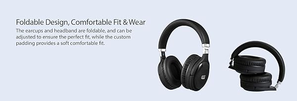 Adesso Top Bluetooth Active Noise Cancellation Headphones with Built-in Microphone for Ultimate Sound Experience - View 11 of 11