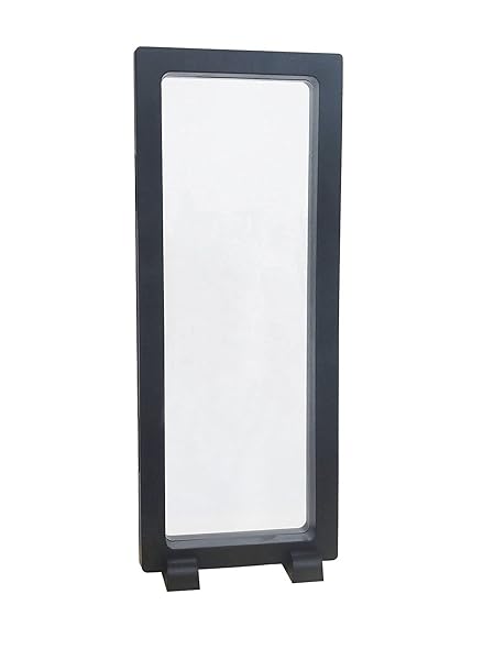 HillSpring Coin Display Frame Clear 3D Floating Holder Box Case for Challenge Coins Medals Jewelry 9 Inch Black Rectangle - View 5 of 7