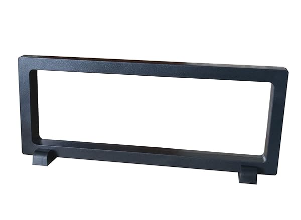 HillSpring Coin Display Frame Clear 3D Floating Holder Box Case for Challenge Coins Medals Jewelry 9 Inch Black Rectangle