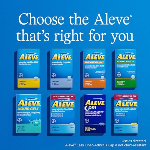Aleve Aleve Headache Pain Reliever - Fast Relief with Naproxen Sodium, 175 Count Tablets for Adults - View 9 of 10
