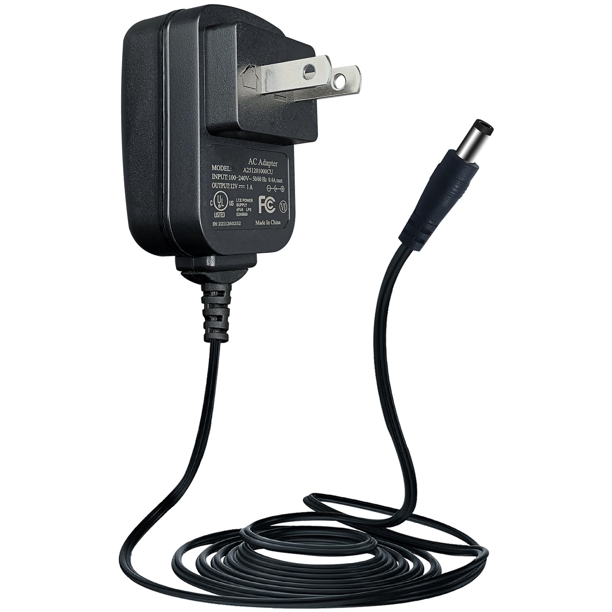 ANLINK 12V 1A Power Adapter - UL Listed 5ft Charger for LED Strips, Cameras & More
