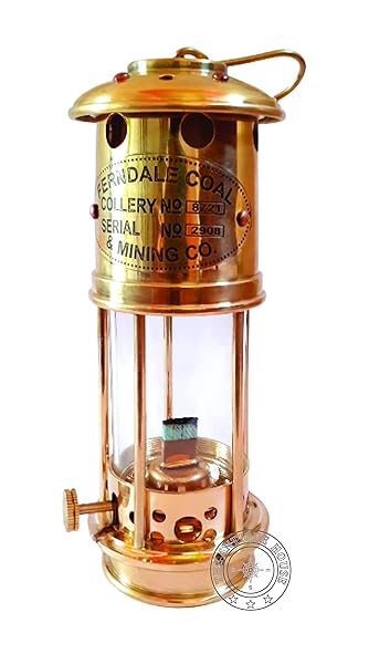 THE ANTIQUE HOUSE Brass 7 Inch Miner Lamp Antique Maritime Ship Boat Oil Lantern Home Decor Gift - View 3 of 7
