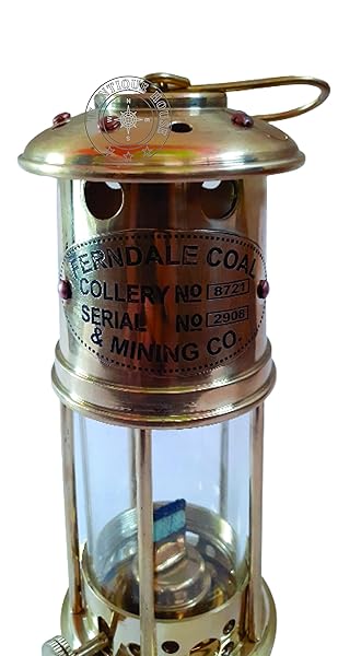 THE ANTIQUE HOUSE Brass 7 Inch Miner Lamp Antique Maritime Ship Boat Oil Lantern Home Decor Gift - View 5 of 7