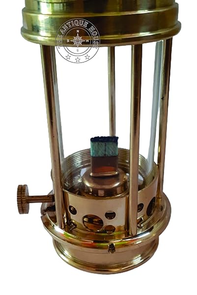 THE ANTIQUE HOUSE Brass 7 Inch Miner Lamp Antique Maritime Ship Boat Oil Lantern Home Decor Gift - View 6 of 7