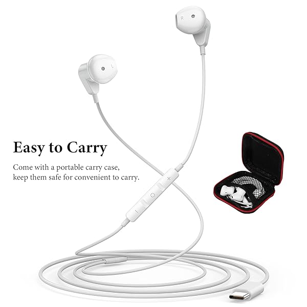 APETOO Best USB C Headphones for iPad Pro & iPhone 15/16 - HiFi Stereo Earbuds with Mic for Samsung S23, Pixel 7, OnePlus 9 - View 7 of 10