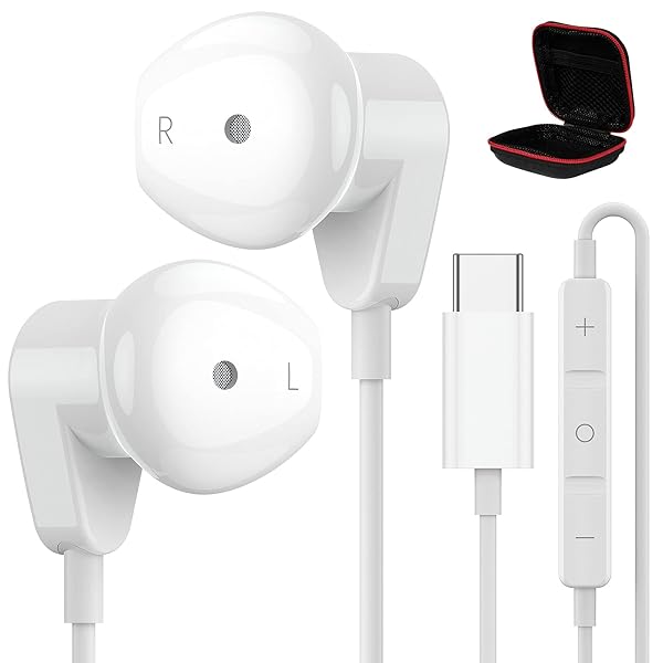 APETOO Best USB C Headphones for iPad Pro & iPhone 15/16 - HiFi Stereo Earbuds with Mic for Samsung S23, Pixel 7, OnePlus 9 - View 2 of 10
