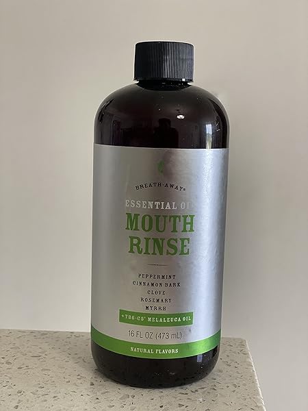 Breath-Away Melaleuca Breath Away Mouth Rinse Peppermint Cinnamon Clove Rosemary T36 C5 Oil 16oz Fresh Breath Solution