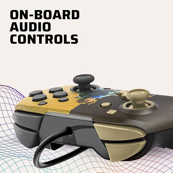 PDP Buy PDP REMATCH Enhanced Wired Nintendo Switch Pro Controller - Zelda Gold/Black, Compatible with Switch Lite/OLED - View 4 of 10