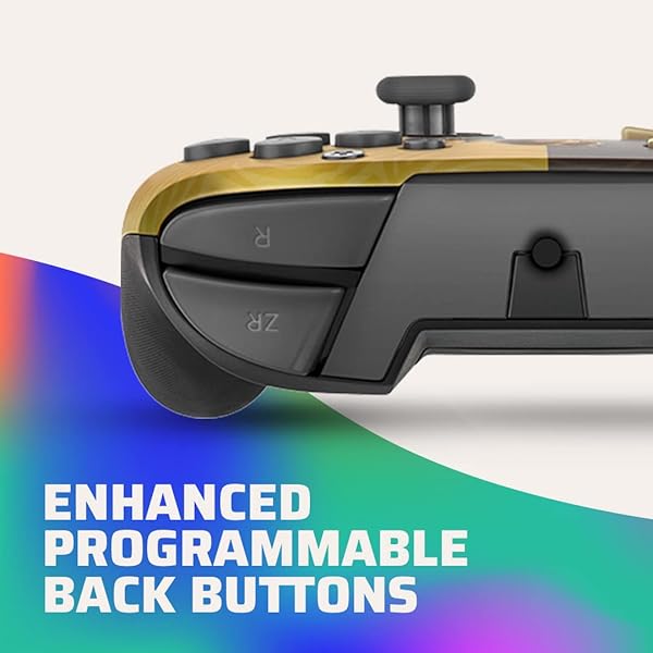 PDP Buy PDP REMATCH Enhanced Wired Nintendo Switch Pro Controller - Zelda Gold/Black, Compatible with Switch Lite/OLED - View 5 of 10