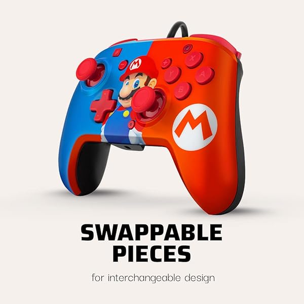 PDP Buy PDP REMATCH Enhanced Wired Nintendo Switch Pro Controller - Customizable Gamepad for Switch Lite/OLED, Super Mario Design - View 4 of 11