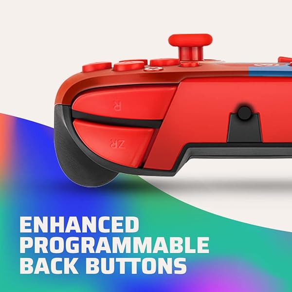 PDP Buy PDP REMATCH Enhanced Wired Nintendo Switch Pro Controller - Customizable Gamepad for Switch Lite/OLED, Super Mario Design - View 6 of 11