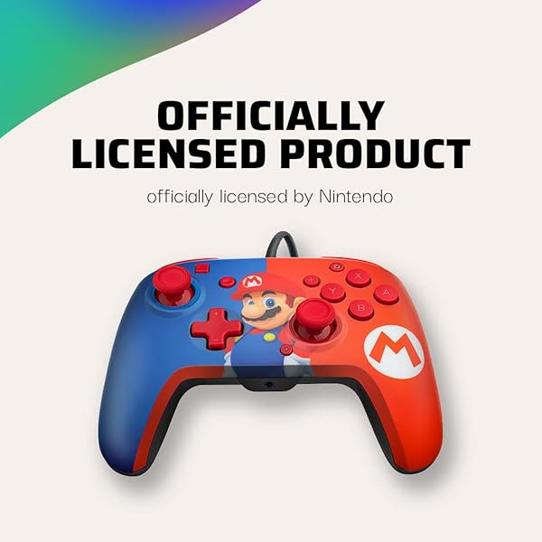 PDP Buy PDP REMATCH Enhanced Wired Nintendo Switch Pro Controller - Customizable Gamepad for Switch Lite/OLED, Super Mario Design - View 7 of 11