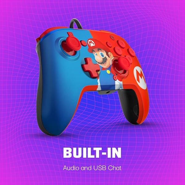 PDP Buy PDP REMATCH Enhanced Wired Nintendo Switch Pro Controller - Customizable Gamepad for Switch Lite/OLED, Super Mario Design - View 8 of 11