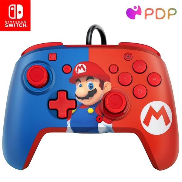 PDP Buy PDP REMATCH Enhanced Wired Nintendo Switch Pro Controller - Customizable Gamepad for Switch Lite/OLED, Super Mario Design - View 3 of 11