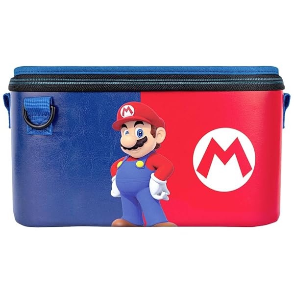 PDP Official PDP Mario Switch Travel Case - Semi-Hardshell, Holds 14 Games & Controller, Fits OLED & Lite - Perfect for Kids!