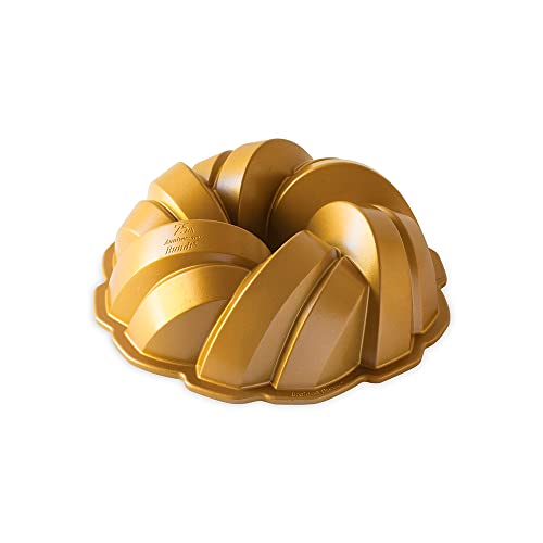 Nordic Ware Nordic Ware 75th Anniversary Bundt Cake Pan - Gold 12 Cup Braided Rope Design