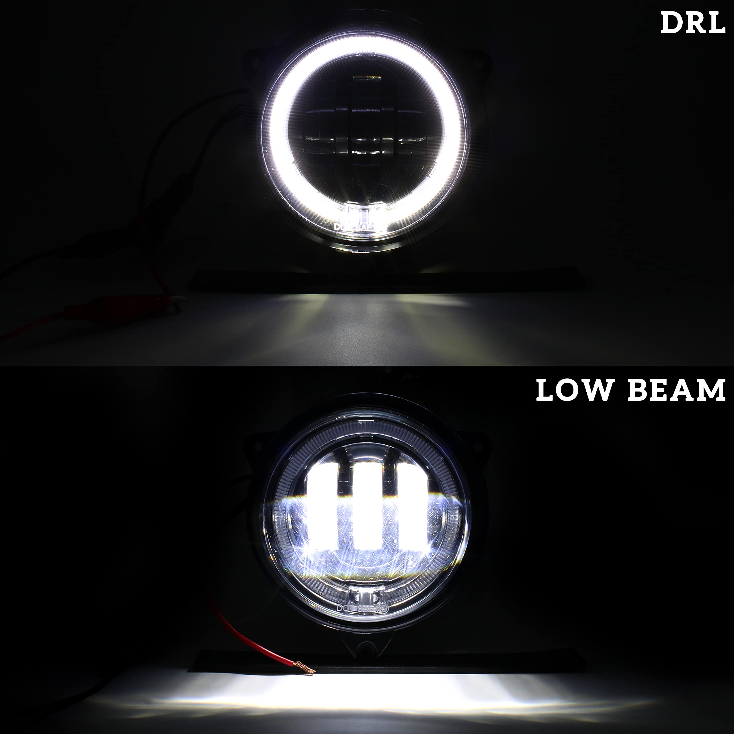 SAUTVS SAUTVS LED Low Beam Headlights with Halo Ring DRL for Can-Am Outlander 500 650 800 850 1000 XMR STD XT XT-P 2012-2022 Accessories (2PCS, Replace - View 2 of 7