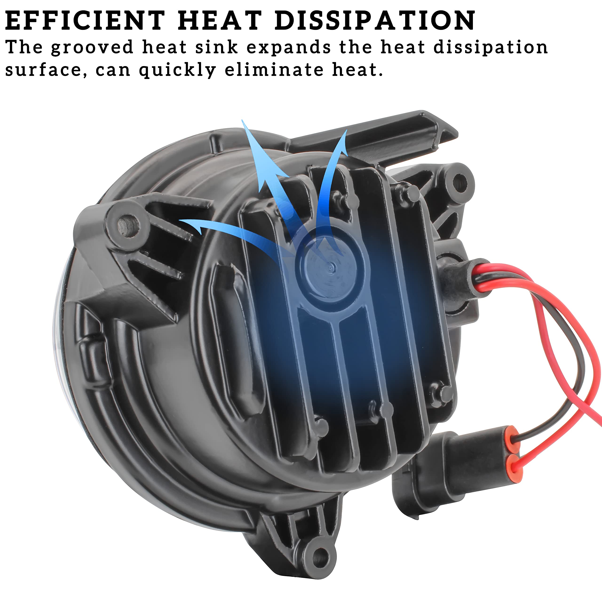 SAUTVS SAUTVS LED Low Beam Headlights with Halo Ring DRL for Can-Am Outlander 500 650 800 850 1000 XMR STD XT XT-P 2012-2022 Accessories (2PCS, Replace - View 5 of 7