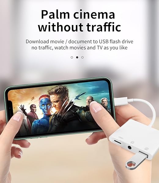 HOYULLI Zoyuzan iPhone Headphone Adapter: 3.5mm AUX, Lightning to USB OTG Charger & Earphone Splitter for iPad - View 2 of 7