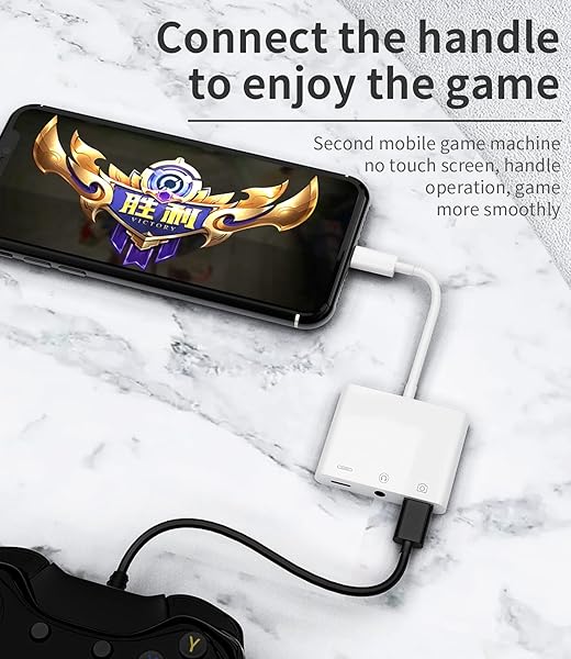 HOYULLI Zoyuzan iPhone Headphone Adapter: 3.5mm AUX, Lightning to USB OTG Charger & Earphone Splitter for iPad - View 5 of 7