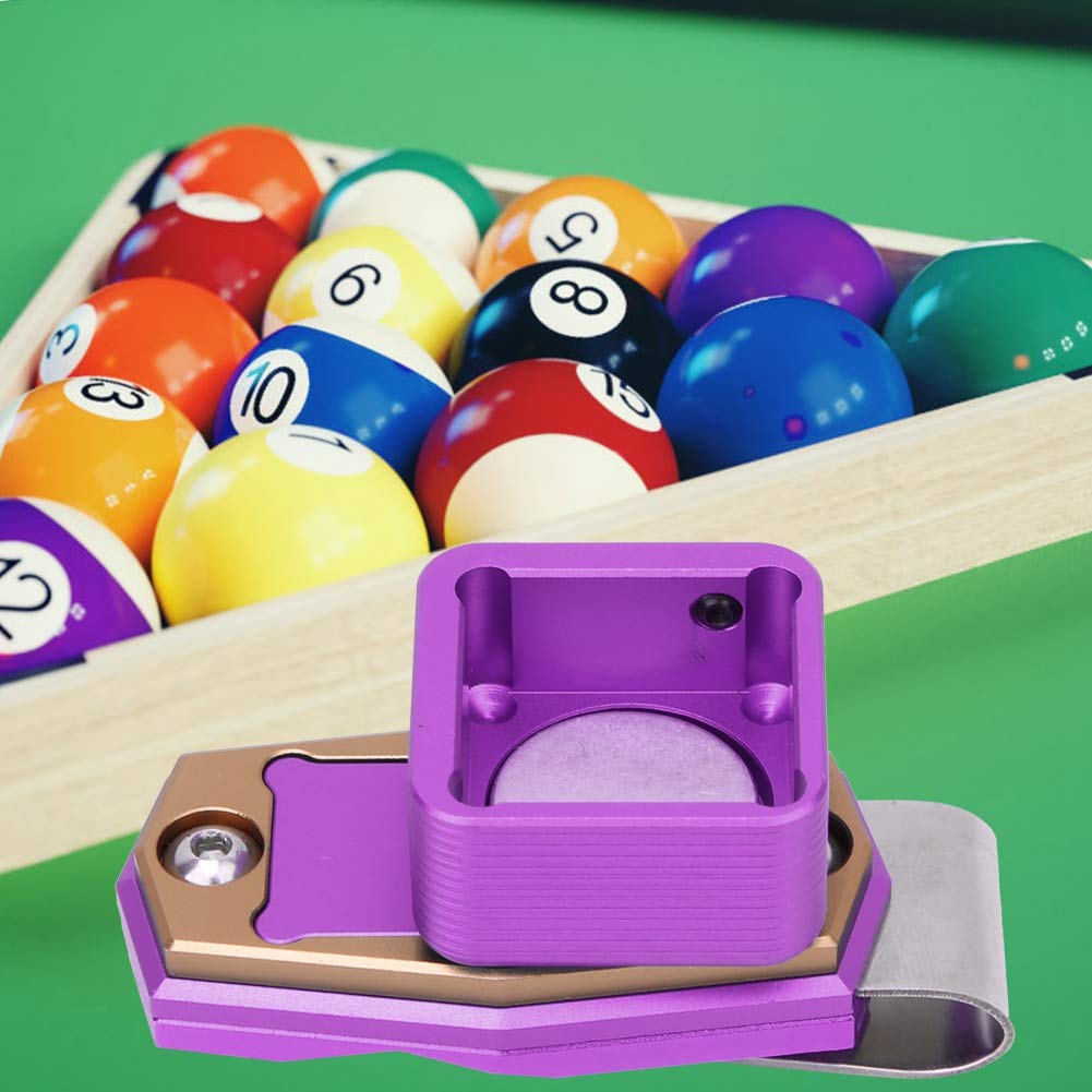 VBESTLIFE Vbestlife Mini Portable Magnetic Billiard Chalk Case with Clip for Pool and Snooker Sports Accessories in Purple - View 4 of 9