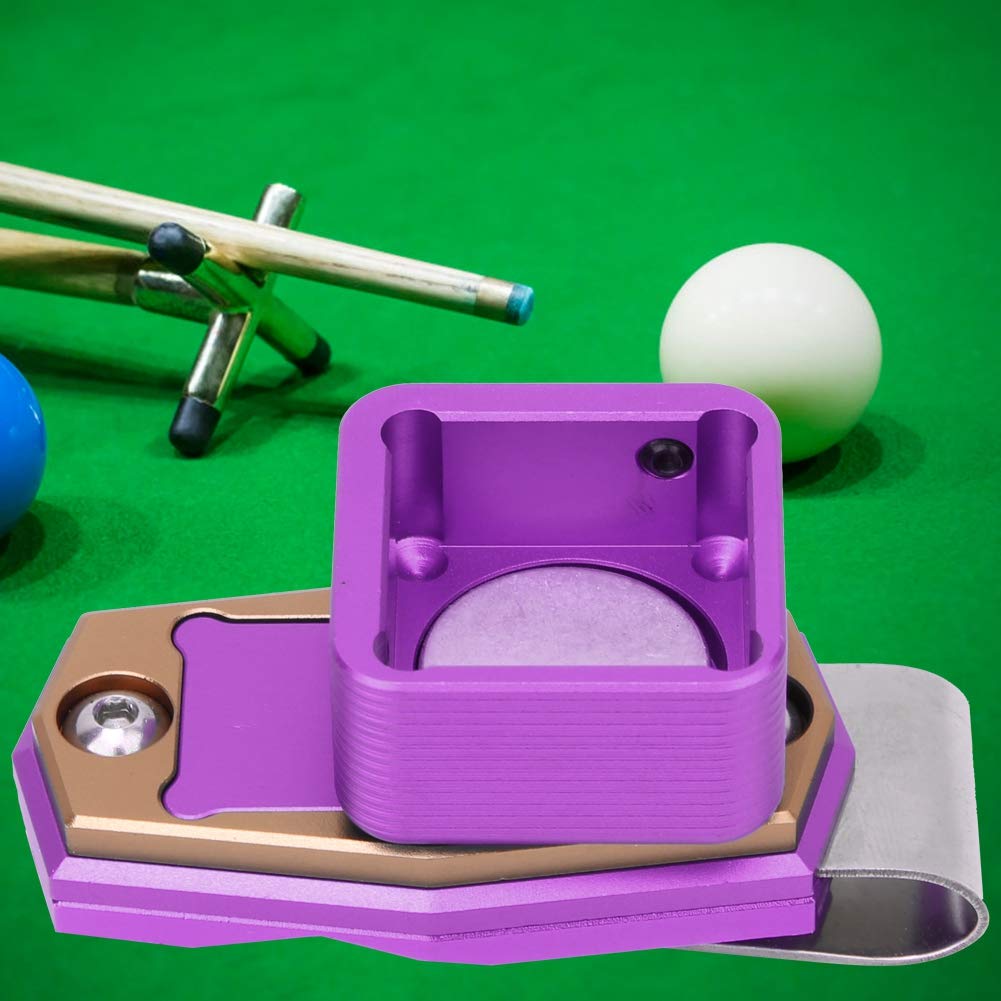VBESTLIFE Vbestlife Mini Portable Magnetic Billiard Chalk Case with Clip for Pool and Snooker Sports Accessories in Purple - View 8 of 9