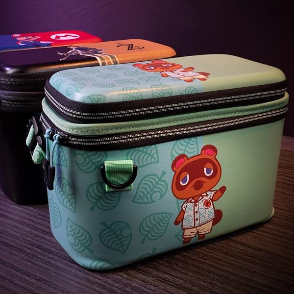 PDP Buy PDP Gaming Animal Crossing Switch Travel Case - Semi-Hardshell, Holds 14 Games, Compatible with OLED & Lite - View 9 of 11