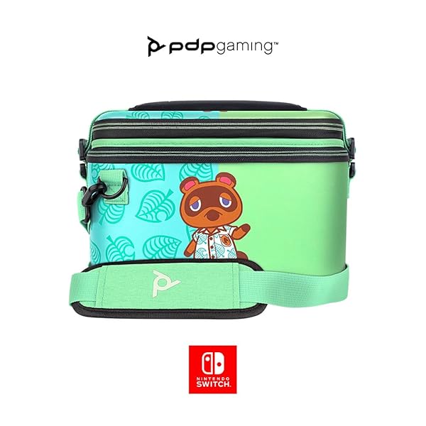 PDP Buy PDP Gaming Animal Crossing Switch Travel Case - Semi-Hardshell, Holds 14 Games, Compatible with OLED & Lite - View 2 of 11