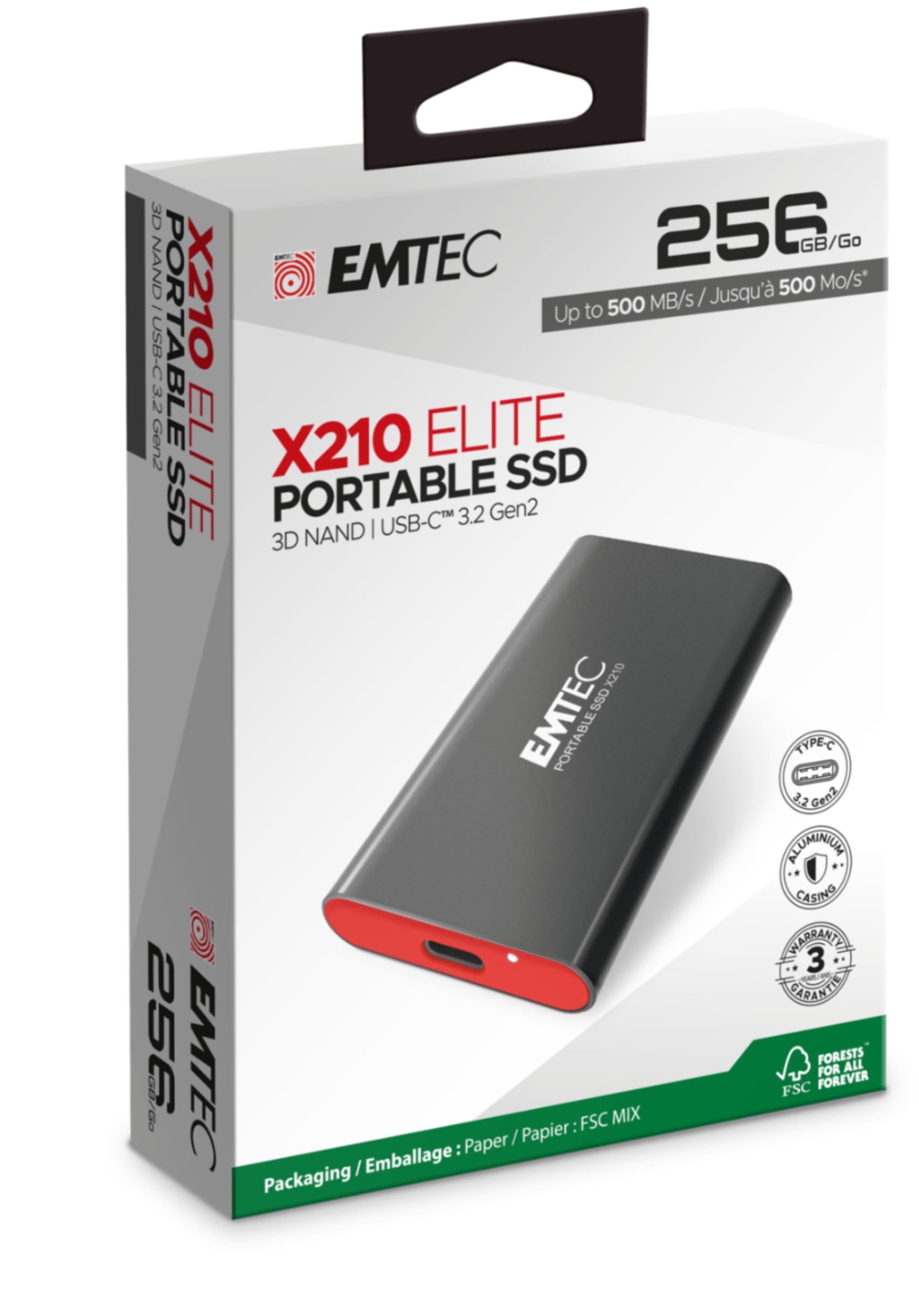 Emtec Emtec 1TB X210 Elite SATA III SSD: Fast, Portable Storage with Advanced NAND Technology - View 5 of 6