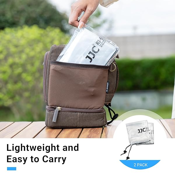 Kiorafoto 2 Pack Camera Lens Rain Cover Raincoat Dust Proof Sleeve for Canon EOS 4000D 1200D 90D 80D 77D 70D 5D 6D 7D Mark II R10 R7 R5 R6 Rp T8i T7i T7 T6i SL3 SX70 SX60 HS - View 9 of 10