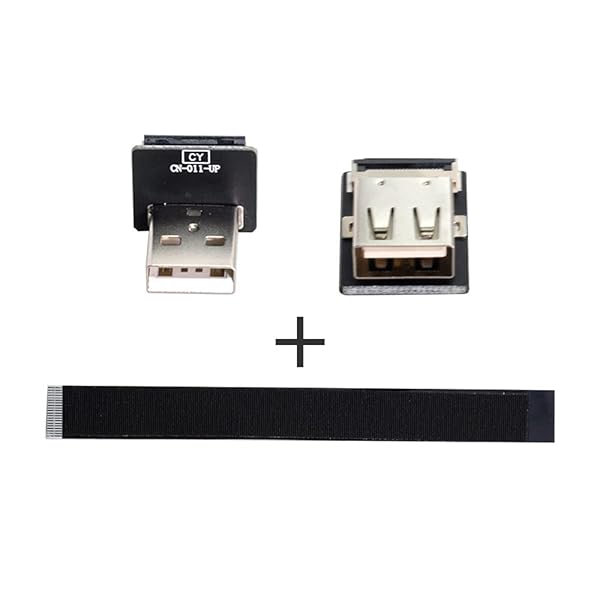 xiwai Xiwai 2m Up Angled USB 2.0 Type A Male to Female Extension Flat Slim Cable for FPV Disk Scanner Printer - View 5 of 10