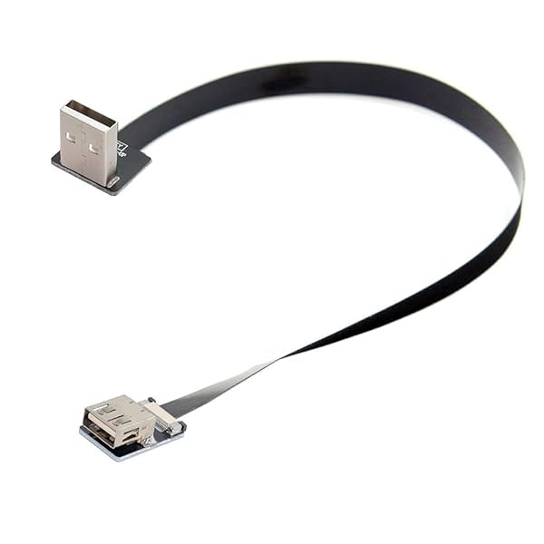 xiwai Xiwai 2m Up Angled USB 2.0 Type A Male to Female Extension Flat Slim Cable for FPV Disk Scanner Printer - View 6 of 10