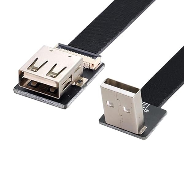xiwai Xiwai 2m Up Angled USB 2.0 Type A Male to Female Extension Flat Slim Cable for FPV Disk Scanner Printer - View 9 of 10