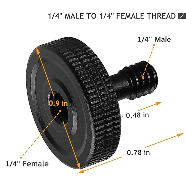 Frgyee Thumb Screw Camera Quick Release Adapter Set with Rubber Pads and Washers for 1/4 Inch Thumbscrew L Bracket Mounting Plate - View 3 of 7