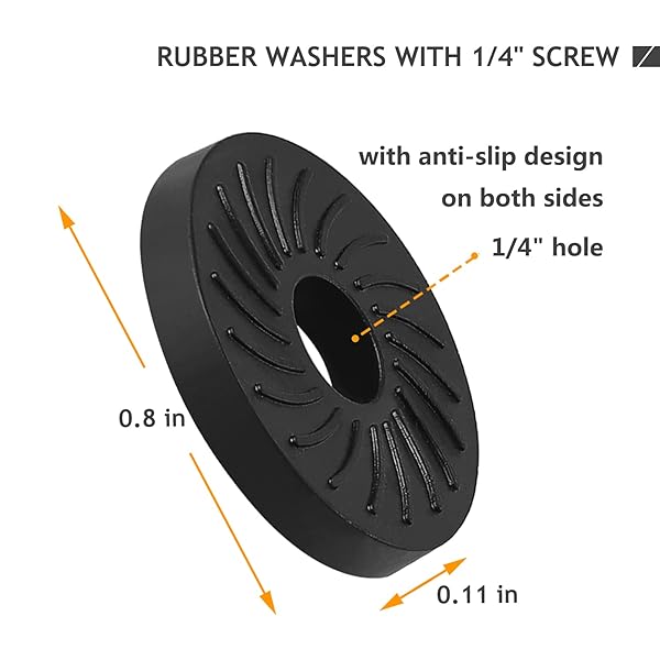 Frgyee Thumb Screw Camera Quick Release Adapter Set with Rubber Pads and Washers for 1/4 Inch Thumbscrew L Bracket Mounting Plate - View 4 of 7