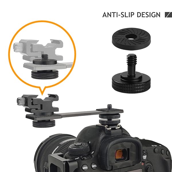 Frgyee Thumb Screw Camera Quick Release Adapter Set with Rubber Pads and Washers for 1/4 Inch Thumbscrew L Bracket Mounting Plate - View 5 of 7