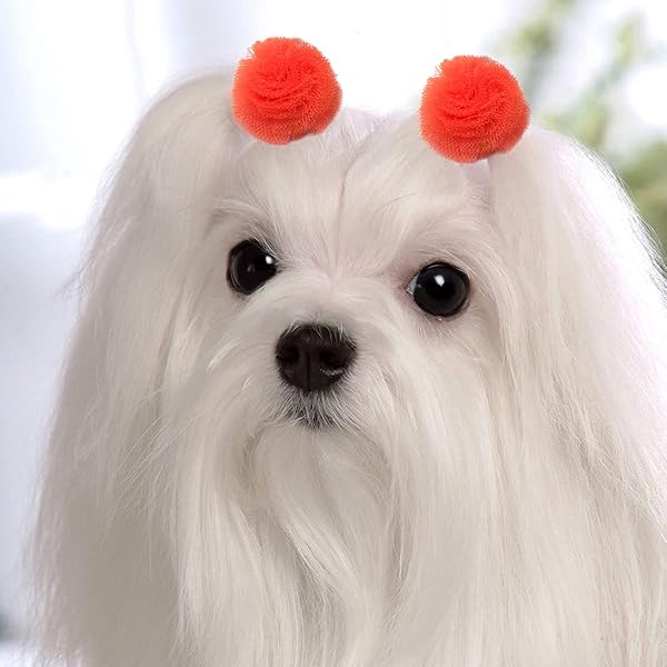 Petunny Petunny Cute Dog Hair Bows 30Pcs Yorkie Colored Ball Design Puppy Grooming Accessories for Halloween Thanksgiving Christmas - View 6 of 9