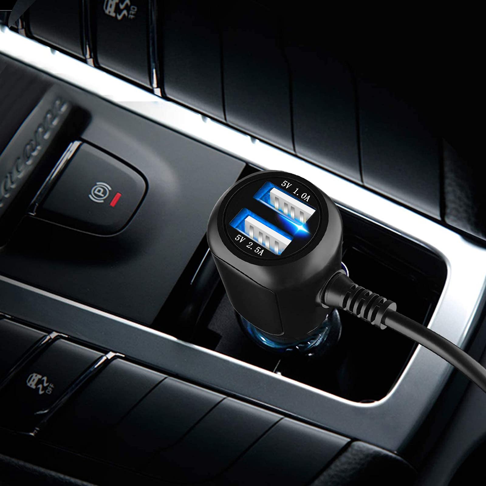 Bangjia Dash Cam Charger Mini USB 6.5FT Best Dual USB Charger Compatible with Garmin APEMAN Rexing Byakov AKASO Crosstour Trekpow Pruveeo OldShark - View 3 of 7