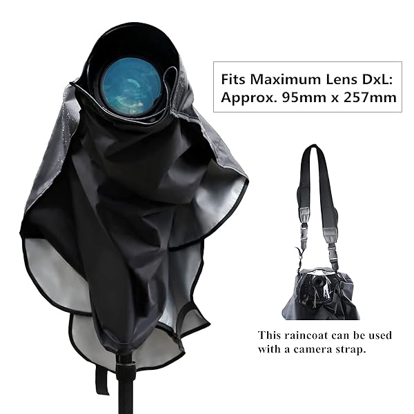 Kiorafoto Professional DSLR Camera Rain Cover Large Sleeve Protection for Canon and Nikon Models - View 5 of 9